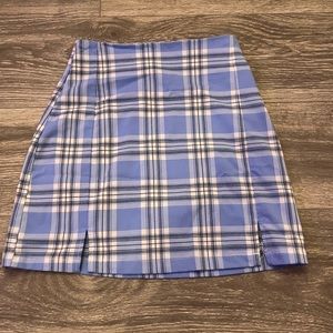 Brandy Melville blue plaid skirt